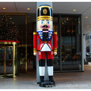 Christmas Fiberglass Life Size Nutcracker Statue For Sale